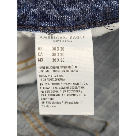 American Eagle Jeans Men's 38x30 Slim Straight Airflex + Blue Denim Lot Of 3 - Picture 15 of 16